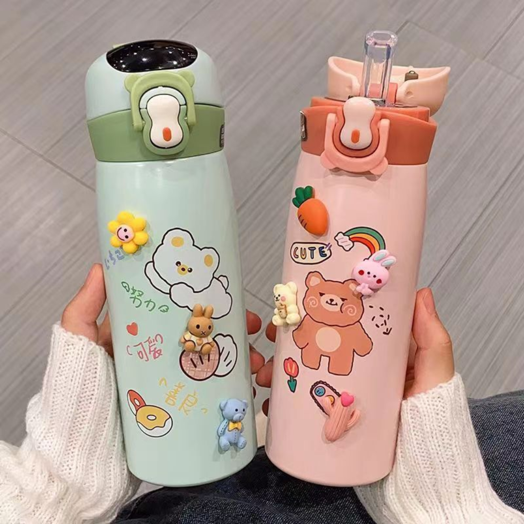 Cute Bear Thermal Water Bottle for Kids
